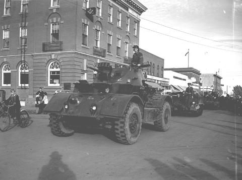 Recruiting Parade, Princess Patricia Canadian Light Infantry (P.P.C.L.I.) 9 Oct. 1947